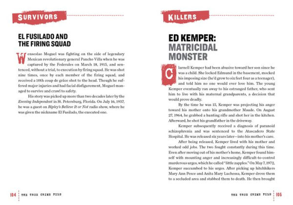 The True Crime File: Serial Killers, Famous Kidnappings, Great Cons, Survivors & Their Stories, Forensics, Oddities Absurdities, Quotes Quizzes