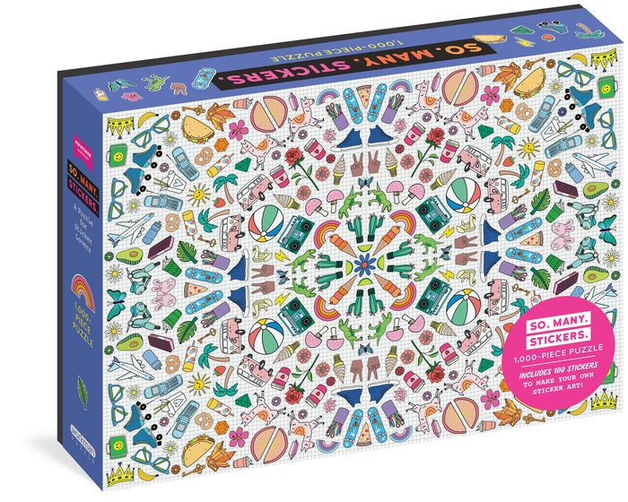 So. Many. Stickers. 1,000-Piece Puzzle: A Puzzle for Sticker Lovers ...