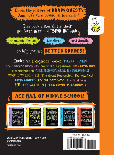 Everything You Need to Ace U.S. History One Big Fat Notebook, 2nd Edition: The Complete Middle School Study Guide