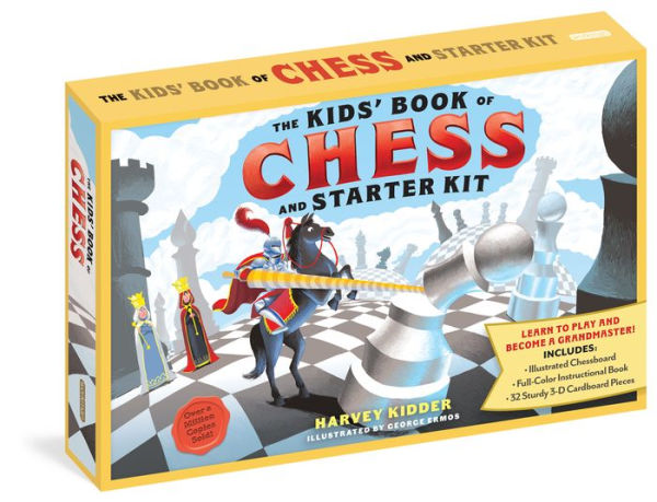 The Kids' Book of Chess and Starter Kit: Learn to Play and Become a Grandmaster! Includes Illustrated Chessboard, Full-Color Instructional Book, and 32 Sturdy 3-D Cardboard Pieces