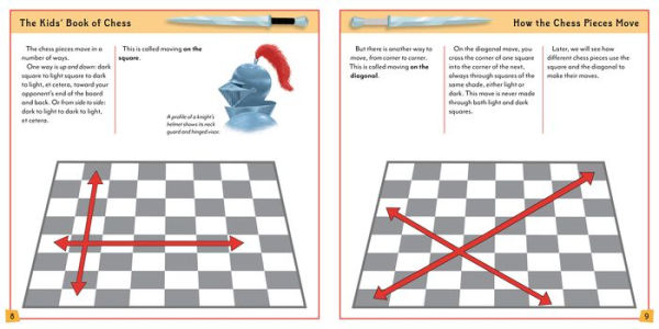 The Kids' Book of Chess and Starter Kit: Learn to Play and Become a Grandmaster! Includes Illustrated Chessboard, Full-Color Instructional Book, and 32 Sturdy 3-D Cardboard Pieces