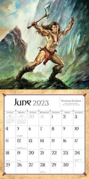 Barnes & Noble Boris Vallejo & Julie Bell's Fantasy Wall Calendar 2023