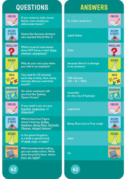 Brain Quest 5th Grade Smart Cards Revised 5th Edition