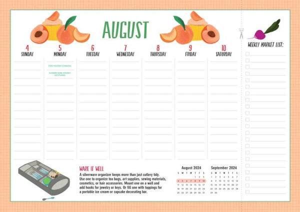 The Kitchen Companion Page-A-Week Calendar 2024: It's Magnetic! Perfect for the Fridge, Wall or Desk