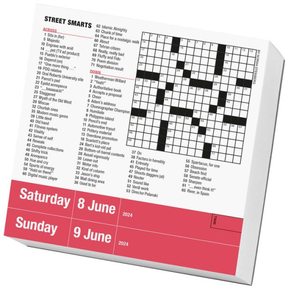 Mensa(r) 10Minute Crossword Puzzles PageADay Calendar 2024 by