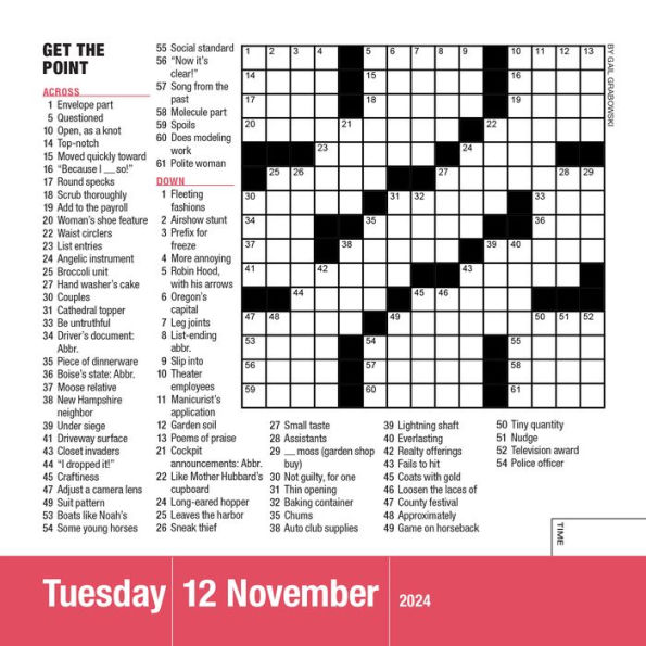 Mensa® 10-Minute Crossword Puzzles by Workman Calendars