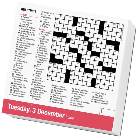 Mensa(r) 10Minute Crossword Puzzles PageADay Calendar 2024 by