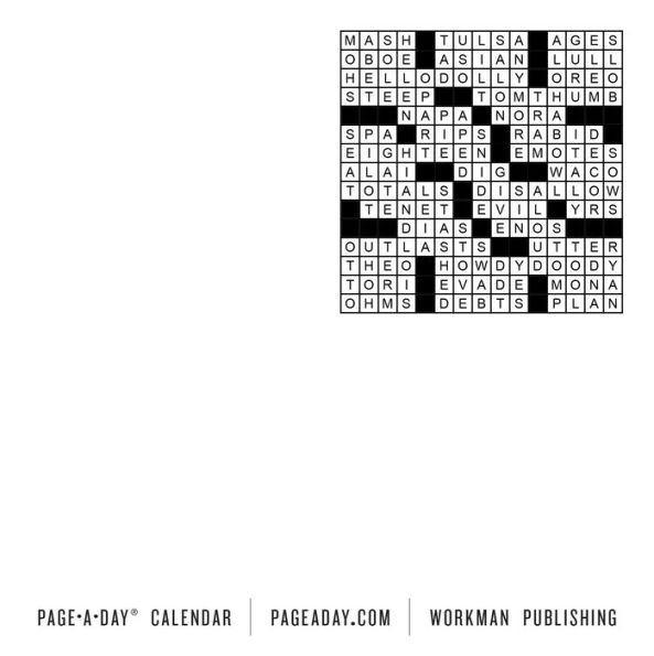 Mensa(r) 10Minute Crossword Puzzles PageADay Calendar 2024 by