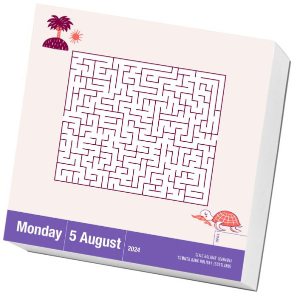 Maze-A-Day Page-A-Day Calendar 2024: Follow the Path to a Sharper Brain!
