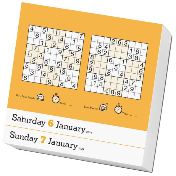 Original Sudoku PageADay Calendar 2024 366 Puzzles from the Editors