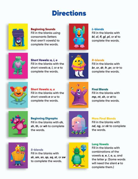 Learn by Sticker: Beginning Phonics: Use Phonics to Create 10 Friendly Monsters!