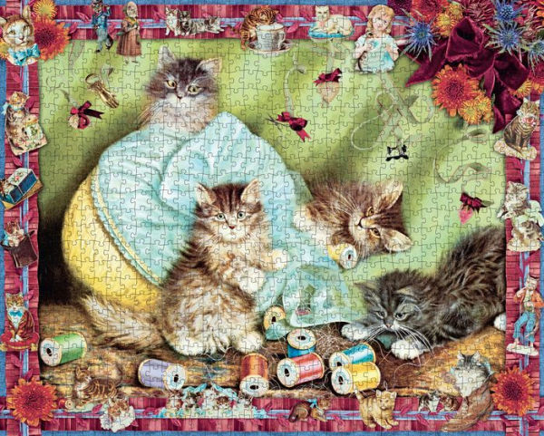 Cynthia Hart's Victoriana Cats: Sewing with Kittens 1,000-Piece Puzzle