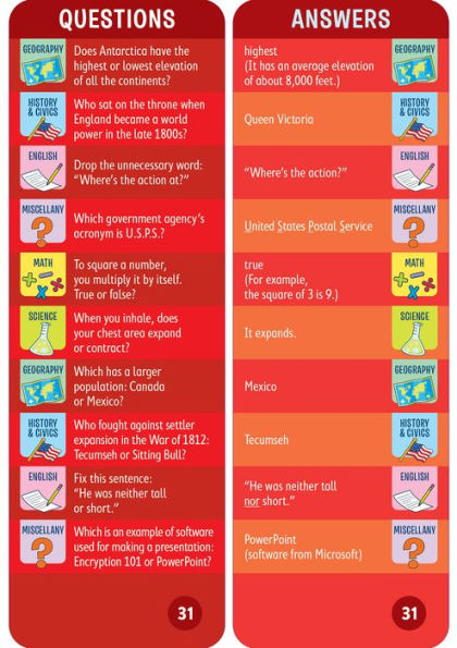 Brain Quest 6th Grade Smart Cards Revised 4th Edition