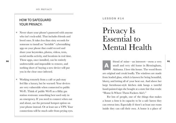 On Privacy: Twenty Lessons to Live By