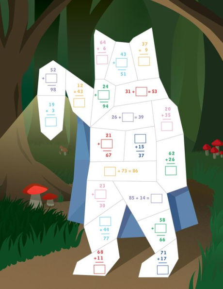 Learn by Sticker: More Addition & Subtraction: Use Math to Create 10 Fantasy Animals!