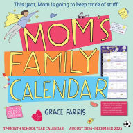 Title: Mom's Family Wall Calendar 2024-2025: 17-Month Calendar August 2024-December 2025 - with stickers!