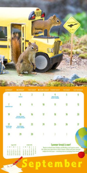 The Secret Life of Squirrels Mini Wall Calendar 2025