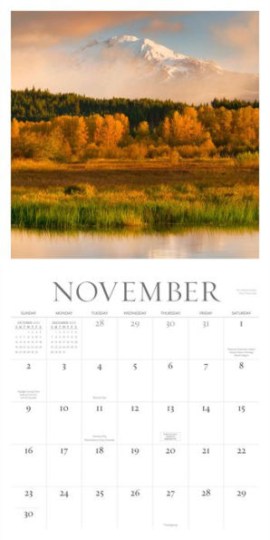 Washington Evergreen Wall Calendar 2025: A Year of Natural Wonders