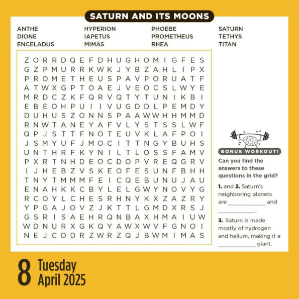 Brain Workout Word Search Page-A-Day® Calendar 2025: Fun-to-Solve Puzzles Designed to Stretch Your Brain