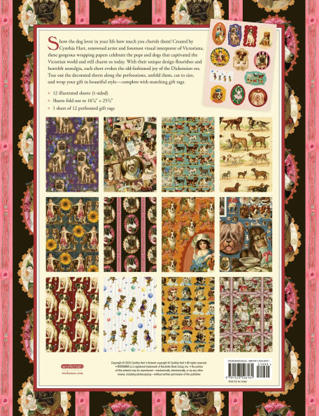 Cynthia Hart's Victoriana Dogs: 12 Wrapping Papers and Gift Tags