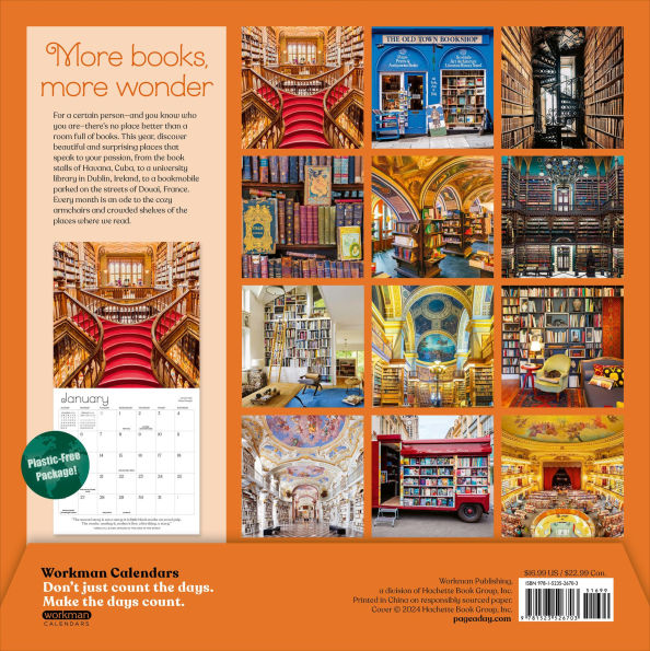 2025 Calendar for Book Lovers Wall Calendar