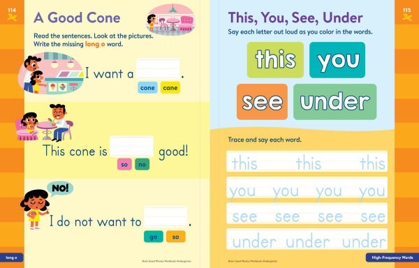 Brain Quest Phonics Workbook: Kindergarten