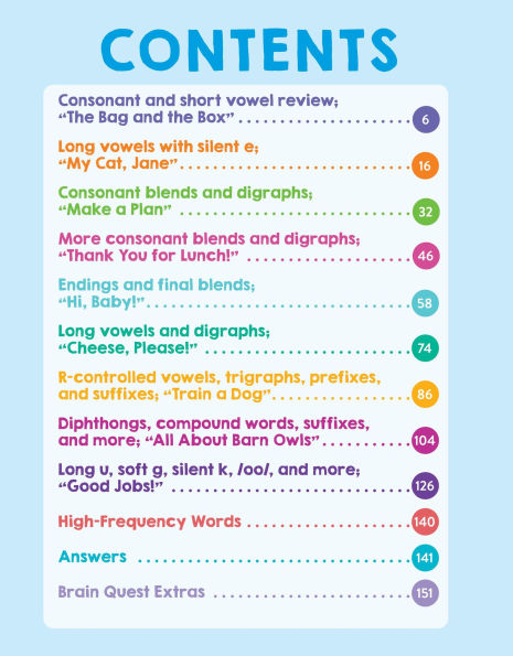 Brain Quest Phonics Workbook: Grade 1