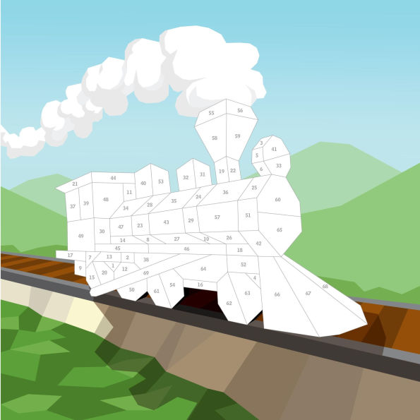 Paint by Sticker Kids: Trucks, Trains & More: Create 10 Pictures One Sticker at a Time!