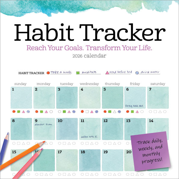 2026 Habit Tracker Wall Calendar