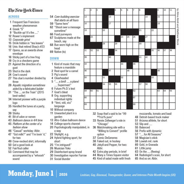 2026 New York Times Crossword Page-A-Day Calendar