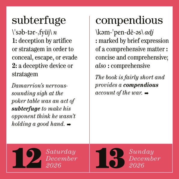 2026 365 New Words-A-Year Page-A-Day Calendar