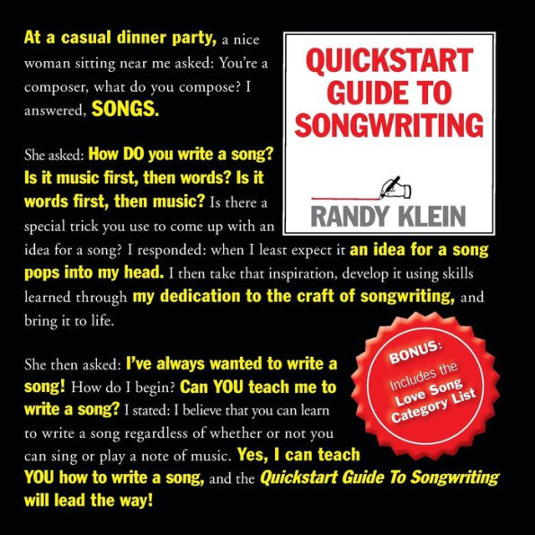 Quickstart Guide to Songwriting