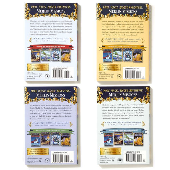 Magic Tree House Merlin Missions Books 1-4 Boxed Set