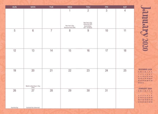 posh boho blush 2019 2020 monthly pocket planning calendar calendar planning calander