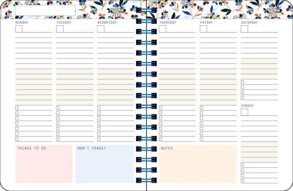 Posh: Undated Monthly/Weekly Planner, White Floral