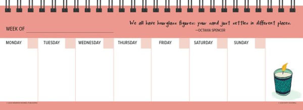 Women's Wit Undated Weekly Desk Pad Calendar