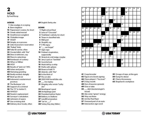 Usa today deals crossword puzzle