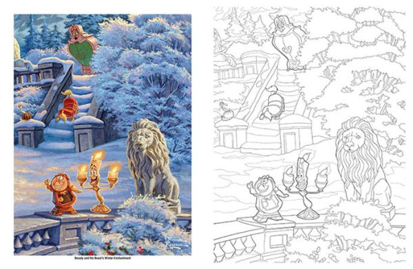 Disney, Accents, Disney Animal Adult Coloring Books Thomas Kinkade  Studios Dreams Collection