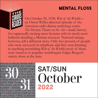 2022 Curious Reader Book Lovers Day-to-Day Calendar by Mental Floss