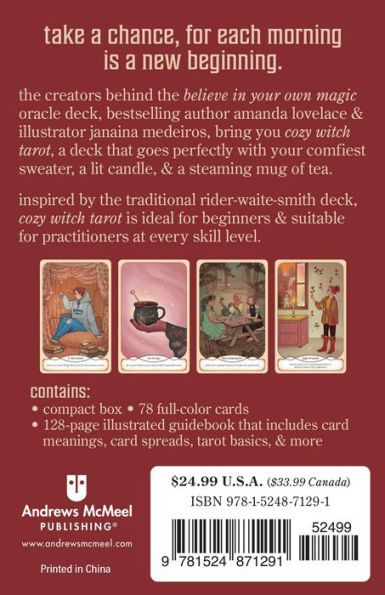 Cozy Witch Tarot Deck and Guidebook