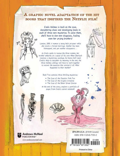 Enola Holmes: The Graphic Novels, Book Two: Case of Peculiar Pink Fan, Cryptic Crinoline, and Baker Street Station