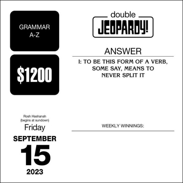 2023 Jeopardy! 2023 Day-to-Day Calendar by Sony | Barnes & Noble®