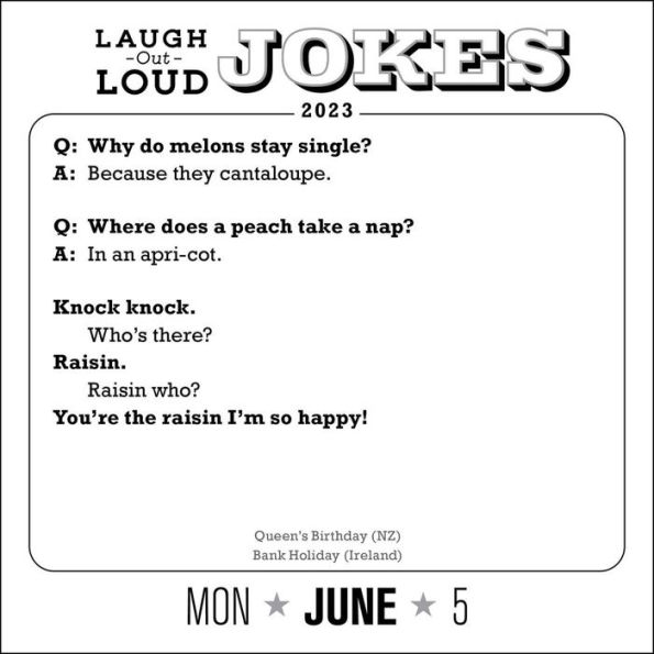 2023 Laugh-Out-Loud Jokes 2023 Day-to-Day Calendar by Rob Elliott
