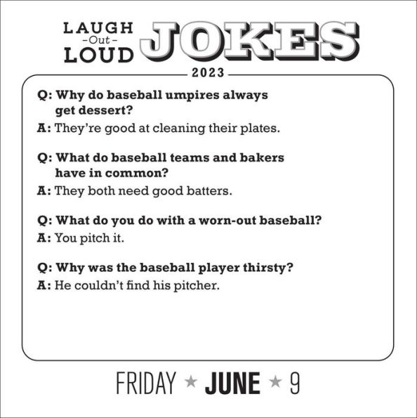 2023 LaughOutLoud Jokes 2023 DaytoDay Calendar by Rob Elliott