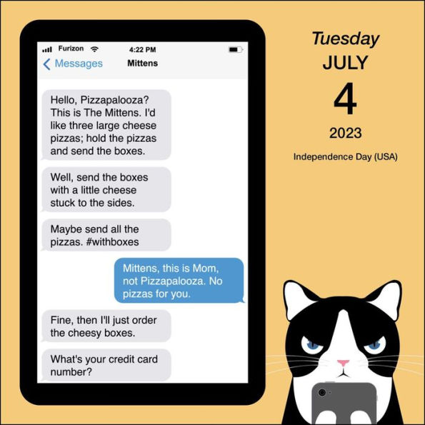 Barnes and Noble 2023 Texts from Mittens 2023 DaytoDay Calendar The