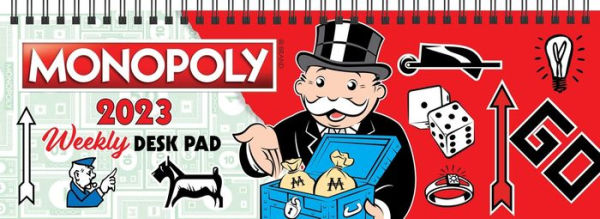 2023 Monopoly 2023 Dated Weekly Desk Pad Calendar by Hasbro | Barnes ...