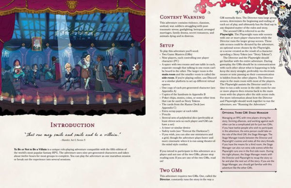 To Be or Not to Be a Villain: Adventure for 5e & ZWEIHANDER RPG