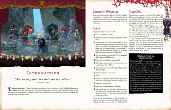 To Be or Not to Be a Villain: Adventure for 5e & ZWEIHANDER RPG