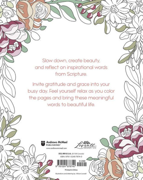 Scriptures and Florals Coloring Book