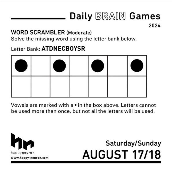 Daily Brain Games 2023 Day-to-Day Calendar: HAPPYneuron: 9781524872779:  : Books